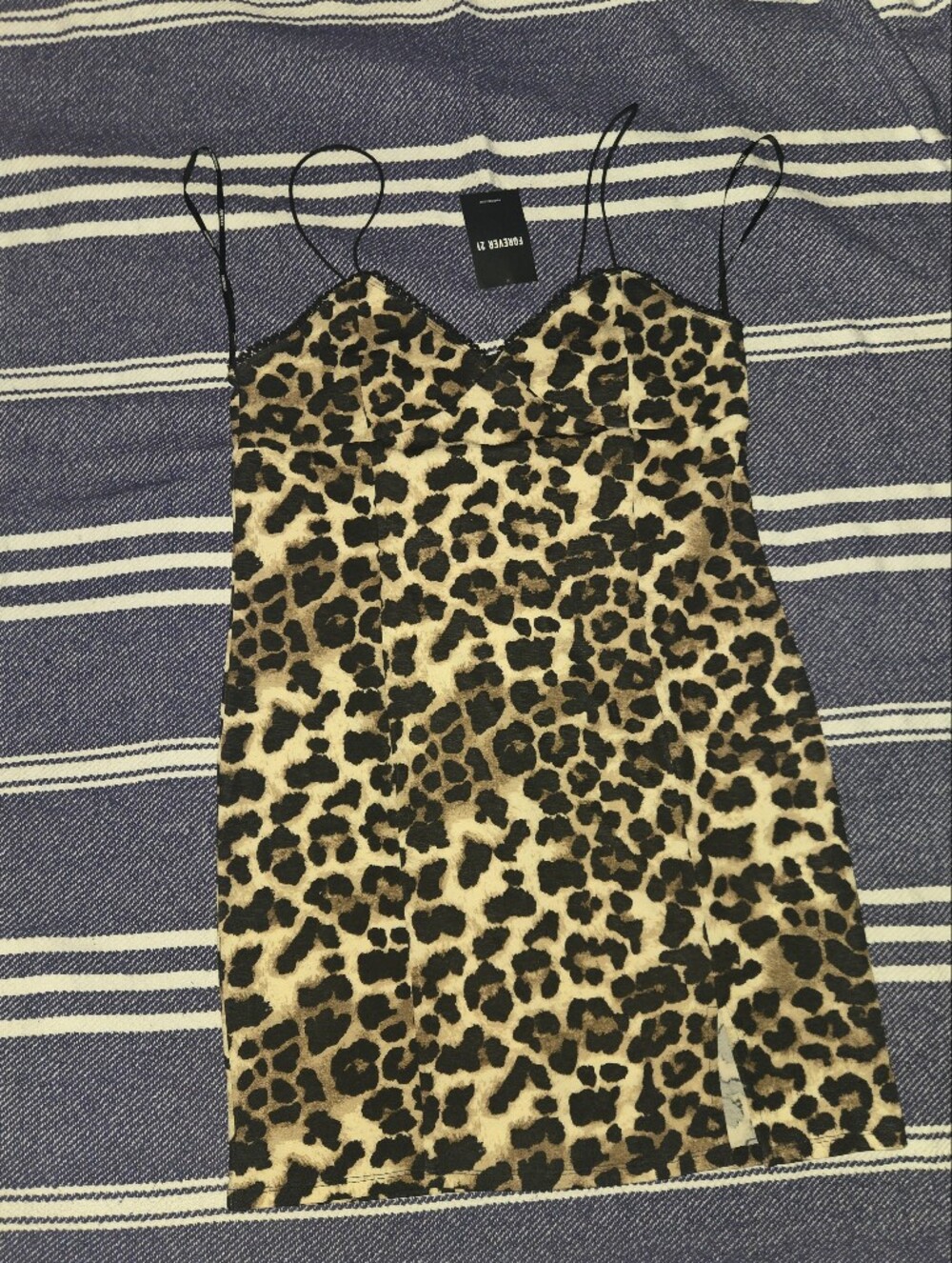 Forever 21 Leopard Slip Dress in Brown and Black